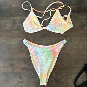 SKATIE SWIM X The Salty Blonde - Oahu Tie Dye Print - SM Kelly Bottoms, M Sarah